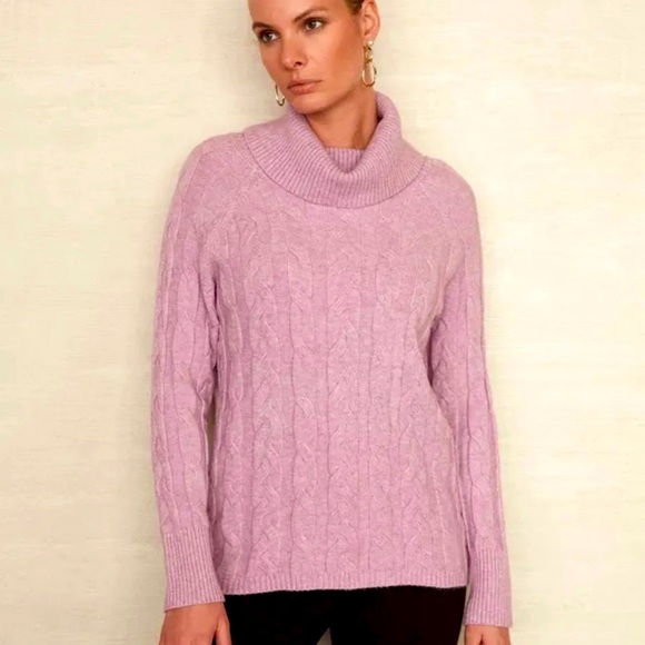 Melanie Lyne Cable Knit sweater pastel purple - Picture 3 of 6